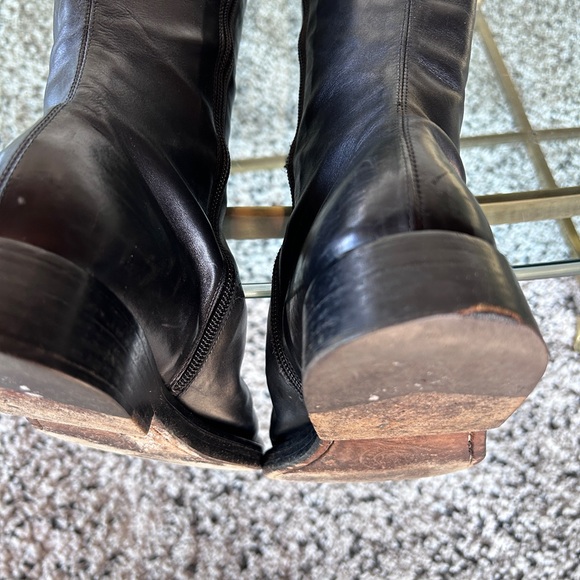 Ann Demeulemeester black and cognac leather riding boots size 6 (36.5) - Picture 9 of 16